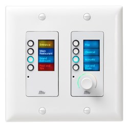 BSS EC8BV Ethernet Wall-Mount Controller with 8 Buttons and Volume White